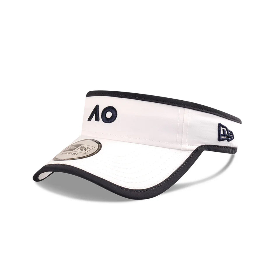 Australian Open Visor - 2025 AO White Visor Performance Core Hat - New Era